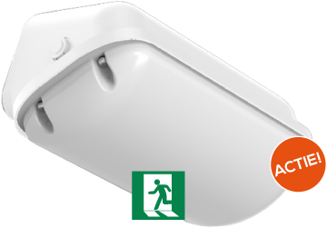 Pragmalux LED Facadearmatur Deca IP65 6,5-12W 3000K-4000K 2-CCT 650-1100lm Hvid + Nødmodul 3 timer