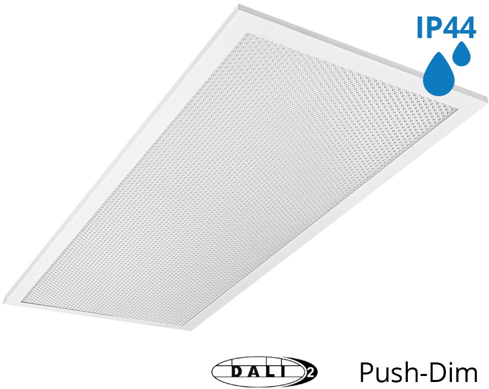 Pragmalux LED Panel 30x60cm Sigma G2 IP44 20W 3000K-4000K 2-CCT 2400-2500lm UGR<19 +TCI DALI Driver (2x14W)