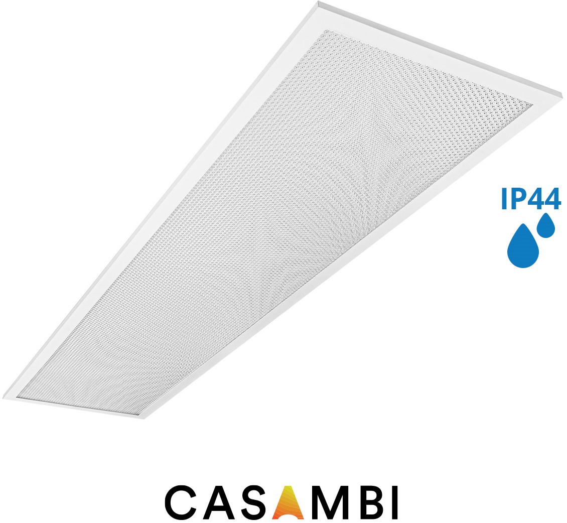 Pragmalux LED Panel 30x120cm Sigma G2 IP44 38W 3000K-4000K 2-CCT 5000-5100lm UGR<19 +TCI Casambi Driver(2x28W)