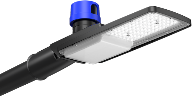 Pragmalux LED Gadebelysning Strada 55W 4000K 7900m 55x145D Ø60mm Spigot Photocell inkl. 6m kabel