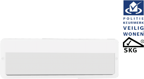 Pragmalux LED Portiek Port-M Halv Afskærmning Frame Hvid RAL9003