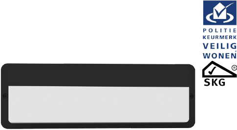 Pragmalux LED Portiek Port-M Halv Afskærmning Frame Sort RAL9004