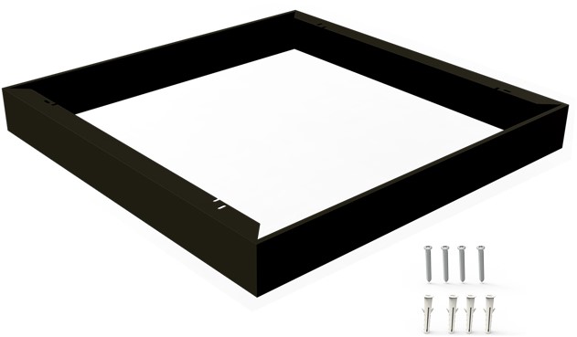 Pragmalux LED Panel Påbygningssæt G2 Sort 60x60cm