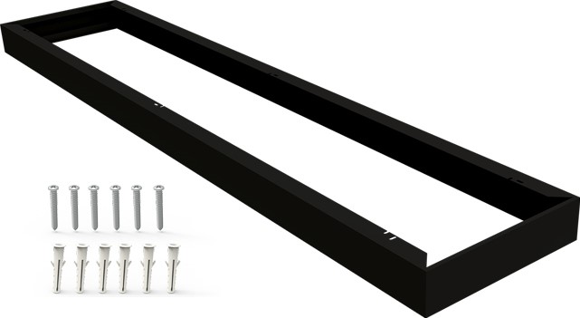 Pragmalux LED Panel Påbygningssæt G2 Sort 30x120cm