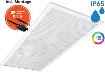 Pragmalux LED Panel 30x60cm Sigma G2 IP65 CRI>90 6-20W 5000K-6500K 2-CCT 800-2600lm UGR<19 +Philips Driver inkl. GST18i3 (2x14W/2X18W)