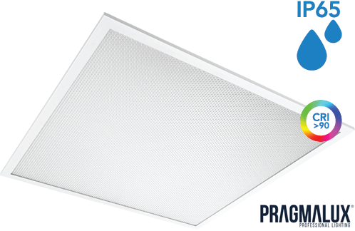 Pragmalux LED Panel 60x60cm Sigma G2 IP65 CRI>90 37W 5000K-6500K 2-CCT 5100-5150lm UGR<19 +IP65 Driver (4x14W/4X18W)