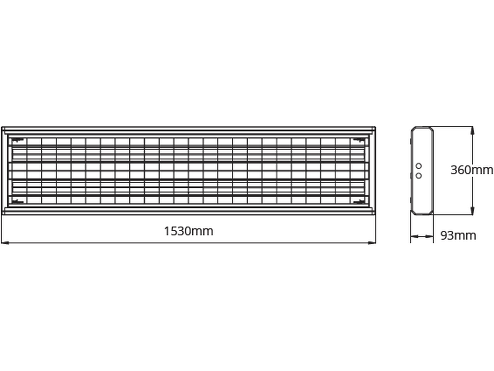 Pragmalux LED Ballfast Sports Alarm Sparta Pro IK10 200W 4000K 25000lm hvid RAL9003 + Nødmodul 1 times selvtest (440mA)