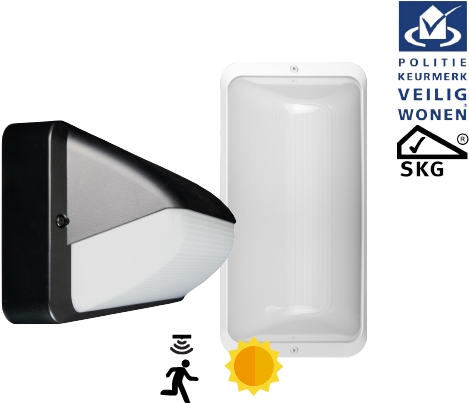 Pragmalux LED Portiek Port-S PKVW IP66 IK10 2,75-5W 275-600lm 2700K-4000K 3-CCT + dagslyssensor