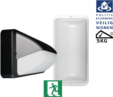 Pragmalux LED Portiek Port-S PKVW IP66 IK10 2,75-5W 275-600lm 2700K-4000K 3-CCT + nødmodul 1H autotest