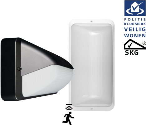 Pragmalux LED Portiek Port-S PKVW IP66 IK10 2,75-5W 275-600lm 2700K-4000K 3-CCT + bevægelsessensor