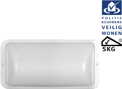 Pragmalux LED Portiek Port-S Frame Hvid RAL9003