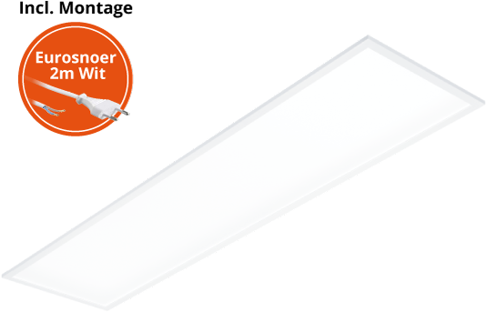 Pragmalux LED Panel 30x120cm Easy G2 27-36W 3000K-6000K 3-CCT 3000-4200lm +Philips Driver inkl. euroledning 2m hvid (2x28W)