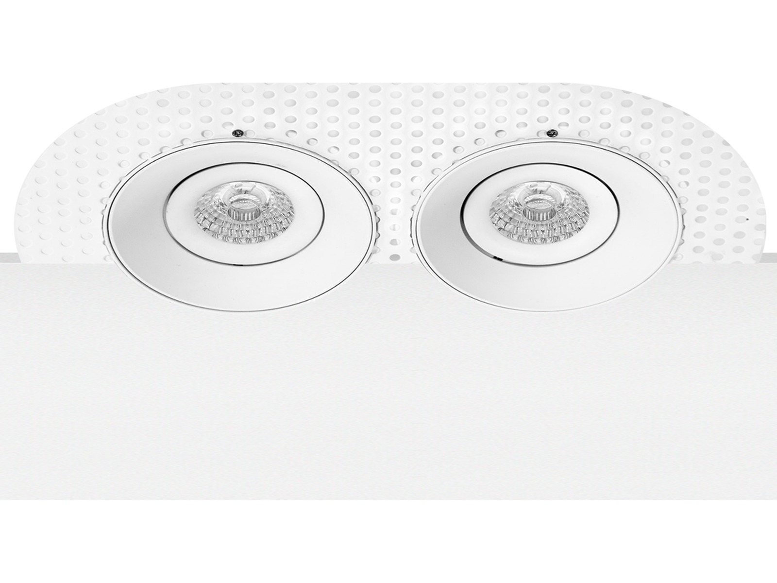 Pragmalux indbygget spot Navis trimmless rund 2V tiltbar hvid RAL9003 - inkl. GU10 Fitting