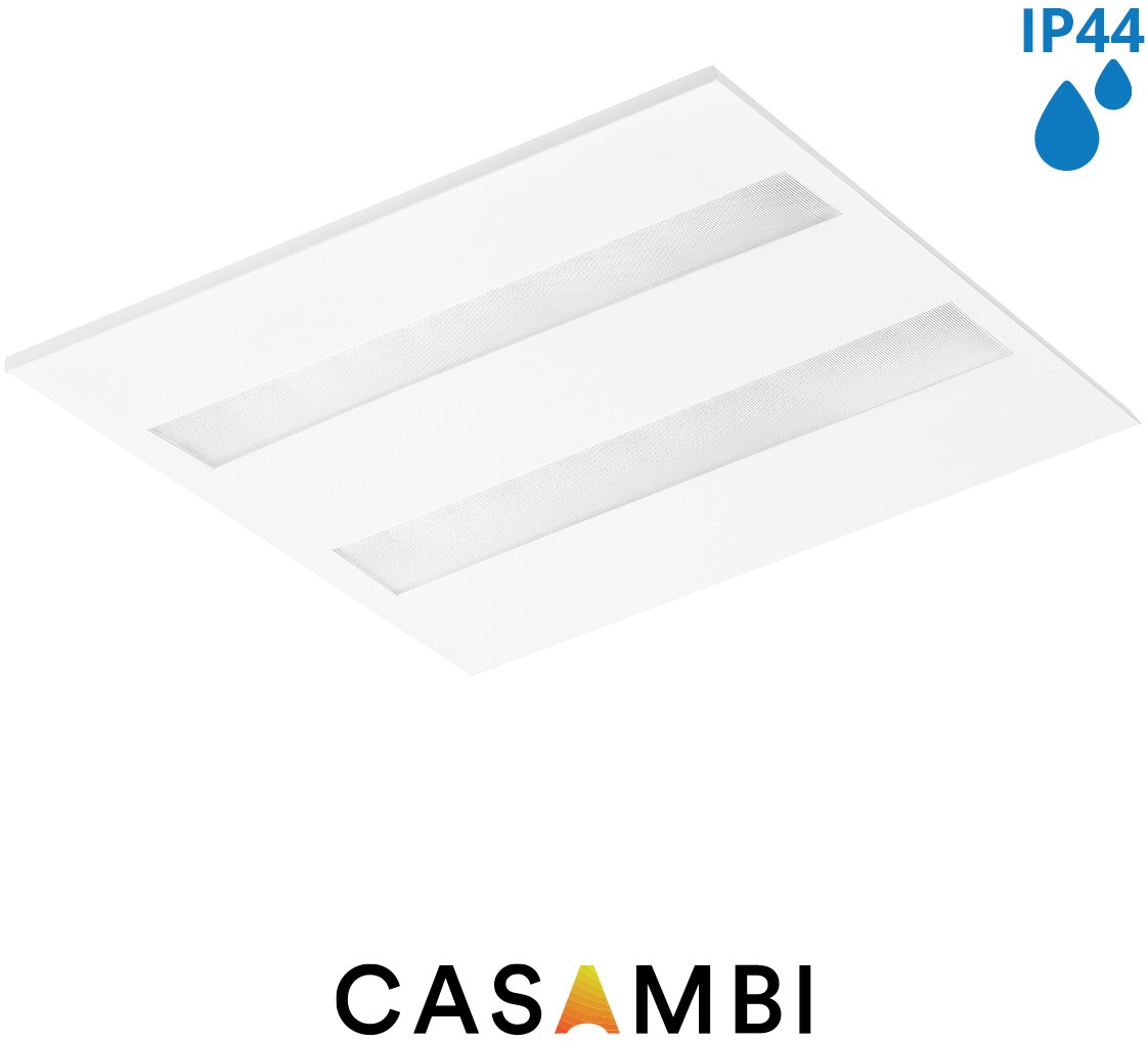 Pragmalux LED Panel Flexcore IP44 60x60cm 36W 4850-5100lm 3000K-3500K-4000K 3CCT CRI>90 UGR<19 hvid RAL9003 +TCI Casambi Driver