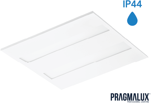 Pragmalux LED Panel Flexcore IP44 60x60cm 26-39W 3600-5500lm 3000K-3500K-4000K 3CCT CRI>90 UGR<19 hvid RAL9003+driver