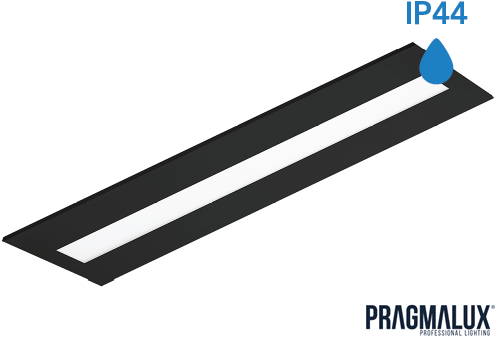 Pragmalux LED Panel Flexcore IP44 30x120cm 26-39W 3600-5500lm 3000K-3500K-4000K 3CCT CRI>90 UGR<19 sort RAL9005 +driver