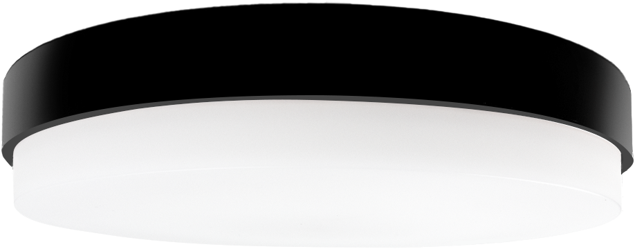 Pragmalux LED Plafond / Vægarmatur Dura-M Sort Ø340 IP64 IK10 8-18W 950-2300lm 3000K-3500K-4000K 3-CCT