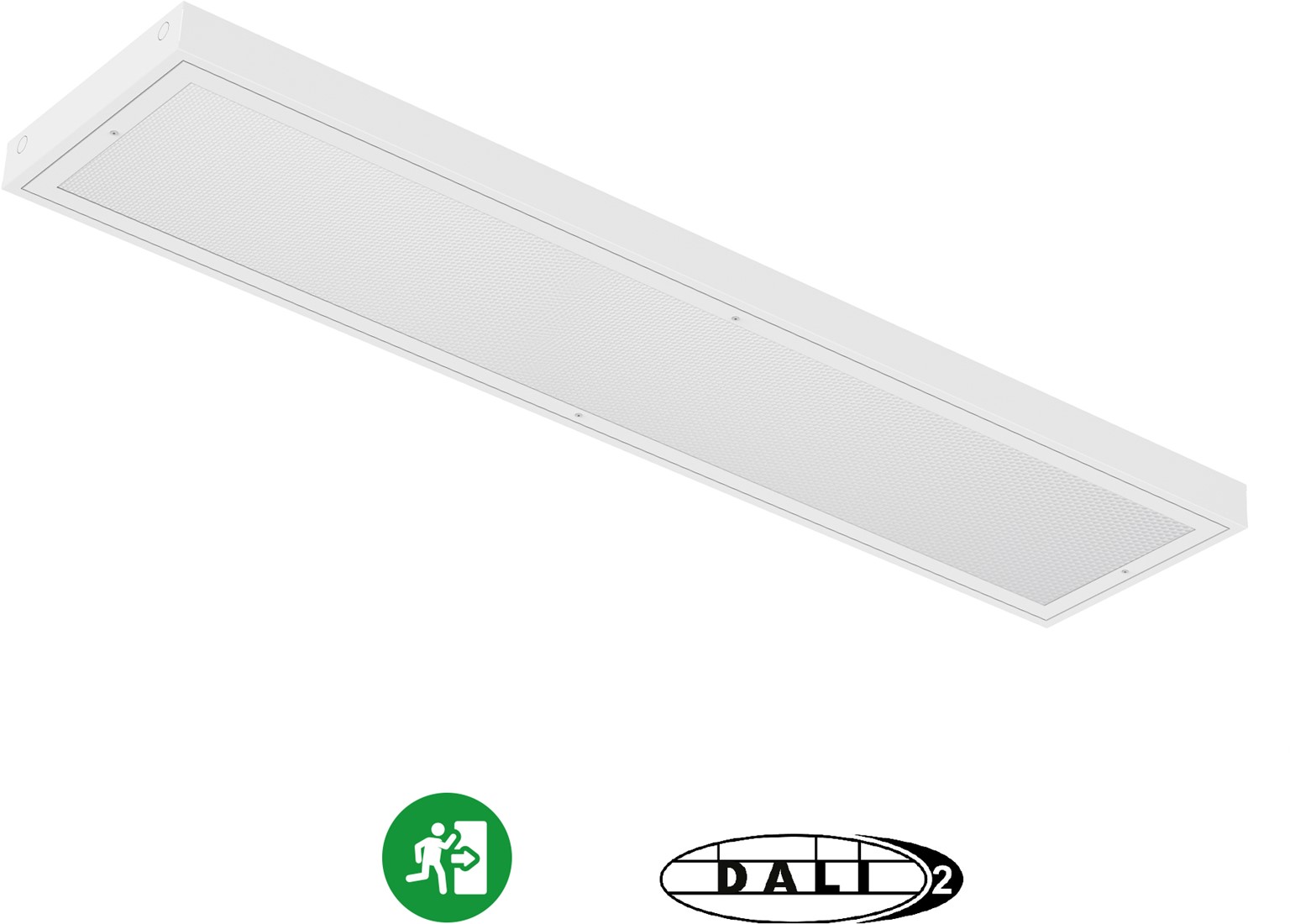 Pragmalux LED Balvast Sportshalarmatur Sparta UGR IK10 60-150W 3CCT 3000-4000-6000K 9500-25000lm DALI hvid RAL9003+ Nødmodul 1 time selvtest
