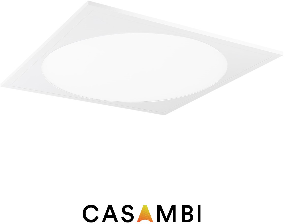 Pragmalux LED Panel 60x60cm Rondix IP54 40W 3000K-3500K-4000K 3CCT 4600-5000lm UGR<19 hvid RAL9016 +TCI Casambi Driver (4x14W)