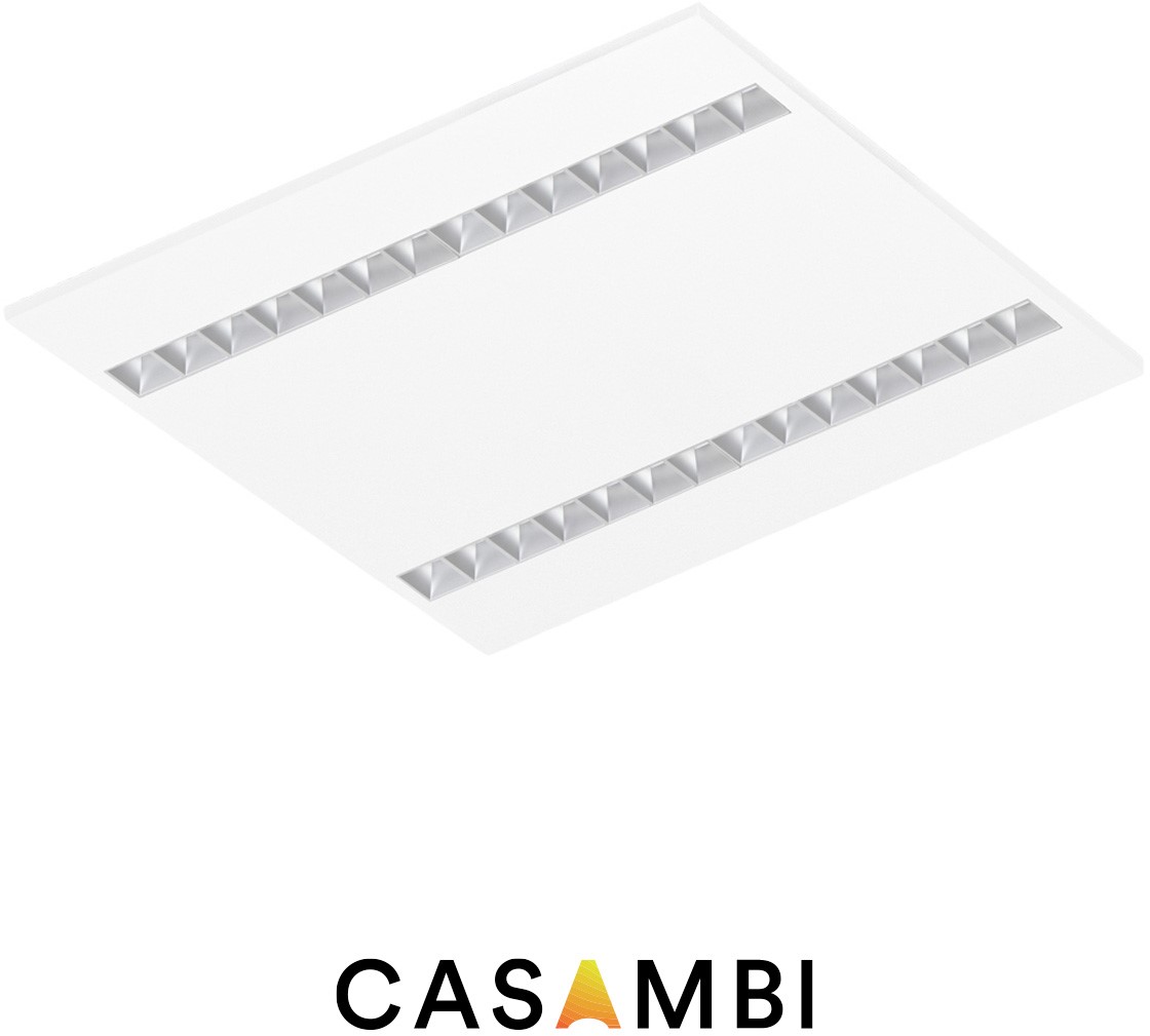 Pragmalux LED Panel Optic mat reflektor 60x60cm 36W 4350-4750lm 3000K-3500K-4000K 3CCT CRI>90 UGR<16 hvid RAL9003 + TCI Casambi Driver