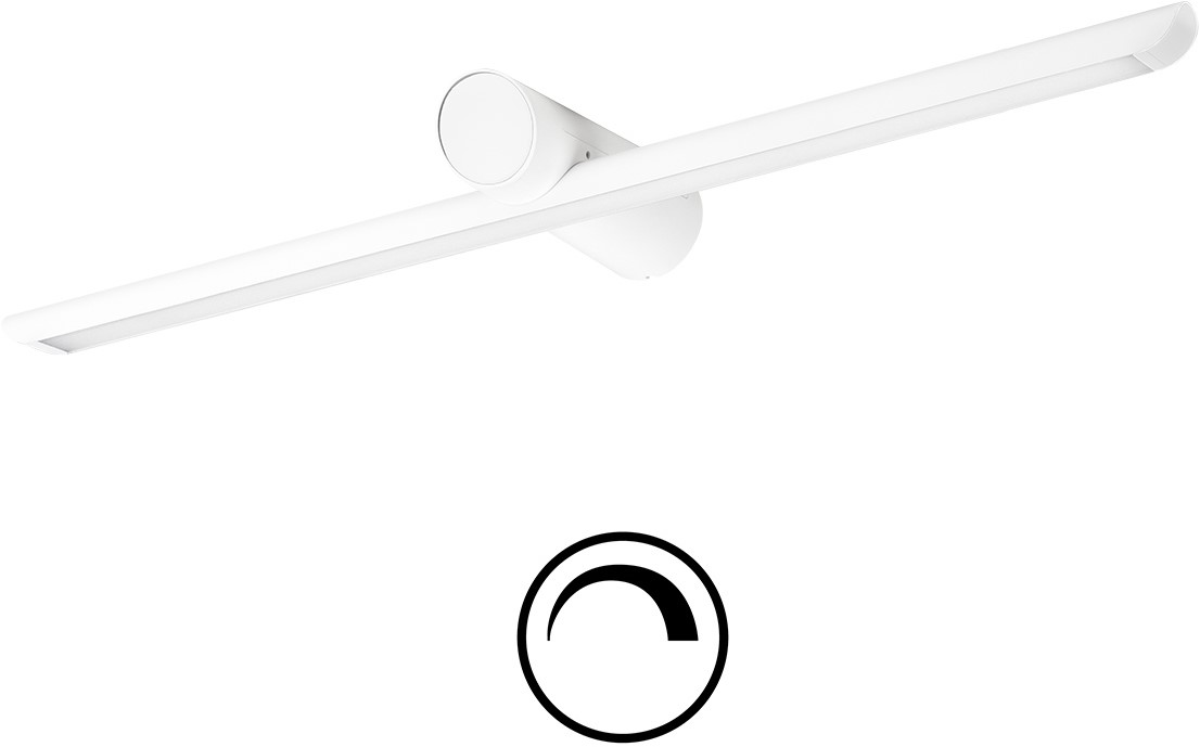 Pragmalux LED Spejlarmatur Spigo IP44 IK10 600mm 4-6,5W 350-650lm 2700K-3000K-4000K 3-CCT hvid RAL9003 fasedæmpbar