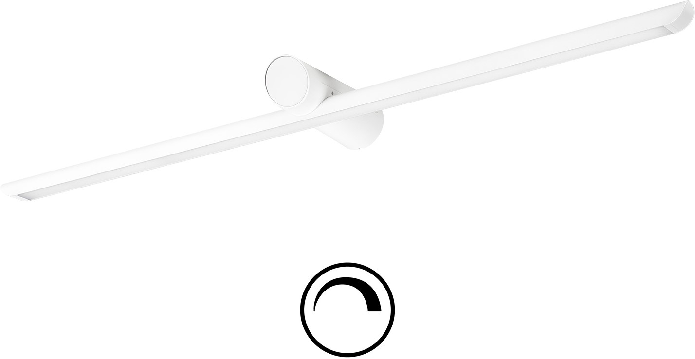 Pragmalux LED Spejlarmatur Spigo IP44 IK10 900mm 5-8,5W 480-870lm 2700K-3000K-4000K 3-CCT hvid RAL9003 fasedæmpbar