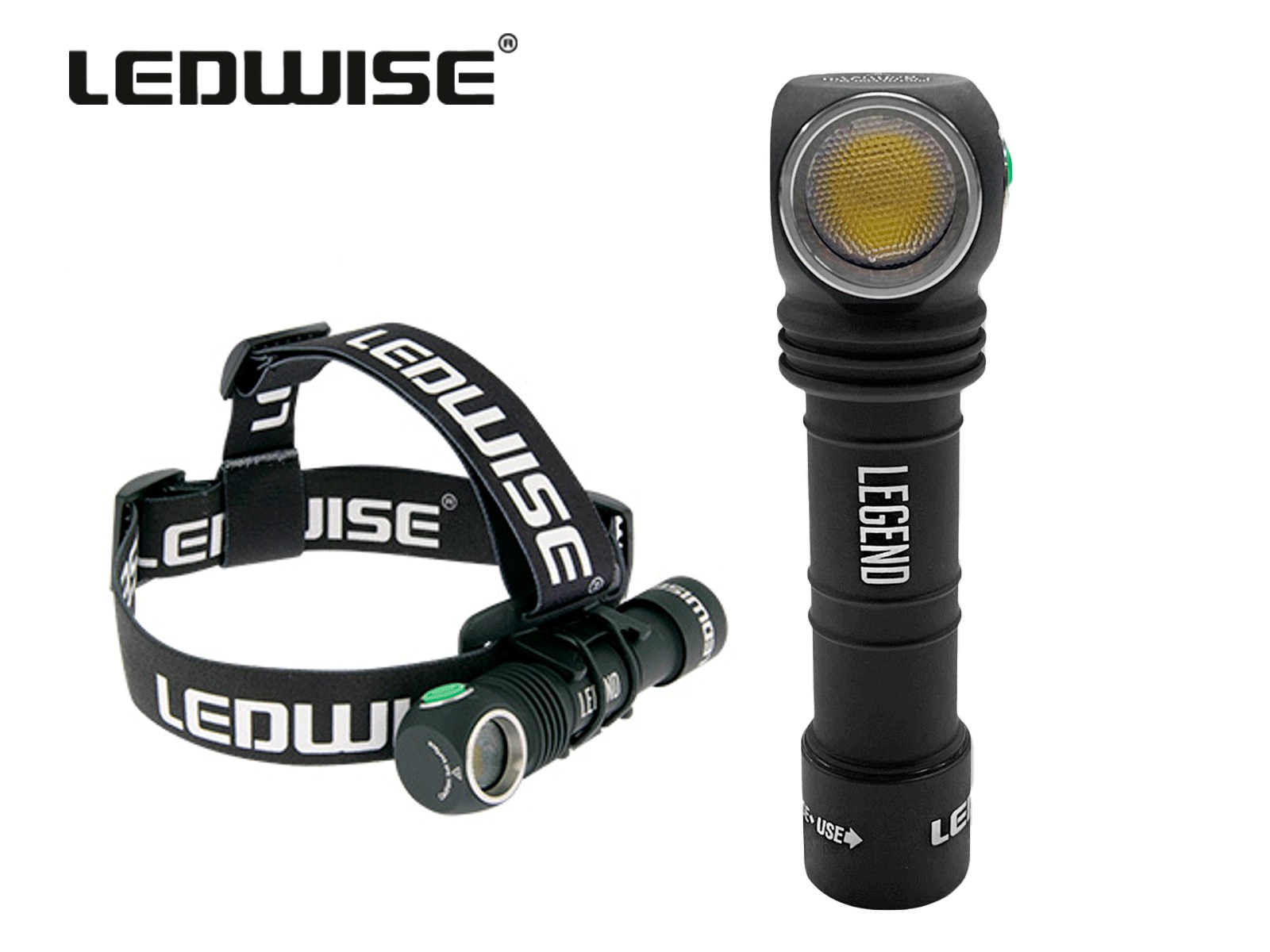 Ledwise Legend lomme & pande lygte, 6000 kelvin