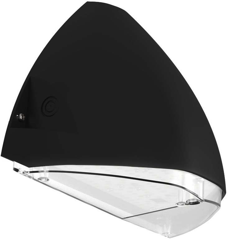 Pragmalux LED Facadearmatur Squalo mini IP65 IK10 7-12W 900-1650lm 2CCT 3000K-4000K Symmetrisk Sort RAL9005