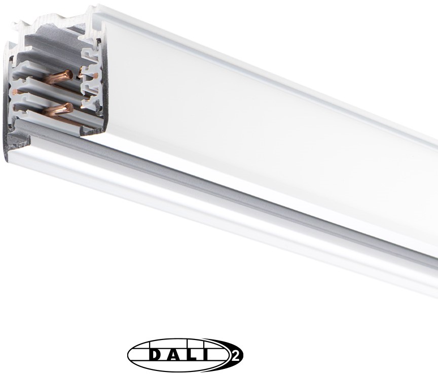 PRX 3-faset DALI Skinne 4M Firkantet Hvid 230V/400V 16A