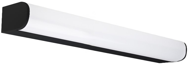 Pragmalux LED Spejlarmatur Softshine IP44 IK06 600mm 12W 1500-1650lm 2700K-3000K-4000K 3-CCT sort RAL9005