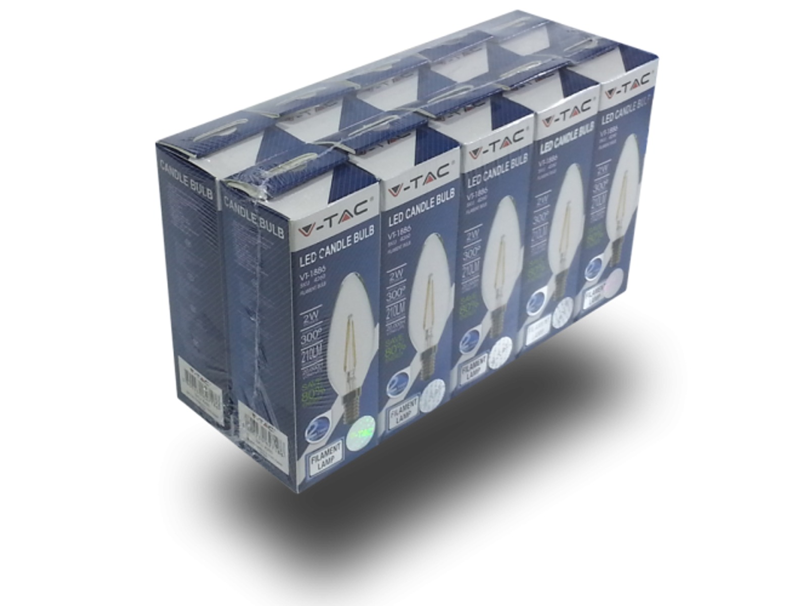 LED kertepære 2W (erstatter 20W) - (filament)