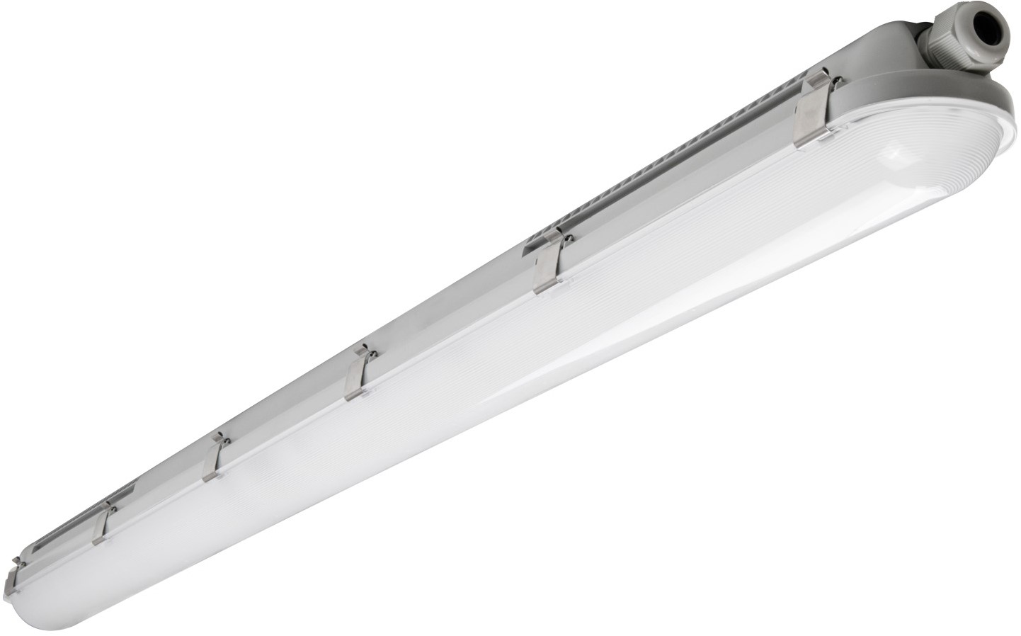 Pragmalux LED TL Vandtæt Armatur Essence Classic G3 IP66 120cm 22-39W 3100-5400lm 3CCT 3000-4000-6500K 4x2,5mm Gennemgangsledning (2x36W) + Nødmodul 3 timer selvtest & manuel