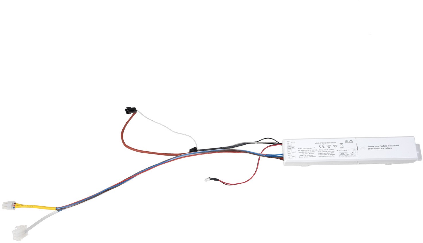 Pragmalux LED TL Vandtæt Armatur Essence Classic G3 tilbehør Nødmodul sæt (værktøjsfri plug&play) 3 timer selvtest & manuel 2-ind-1 t.v.b.120cm/150cm