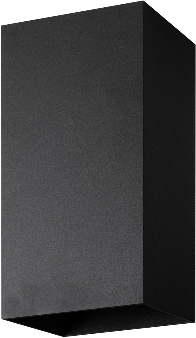 Pragmalux vægarmatur Waldo Rektangel up/down sort RAL9004 - inkl. GU10 Fatning