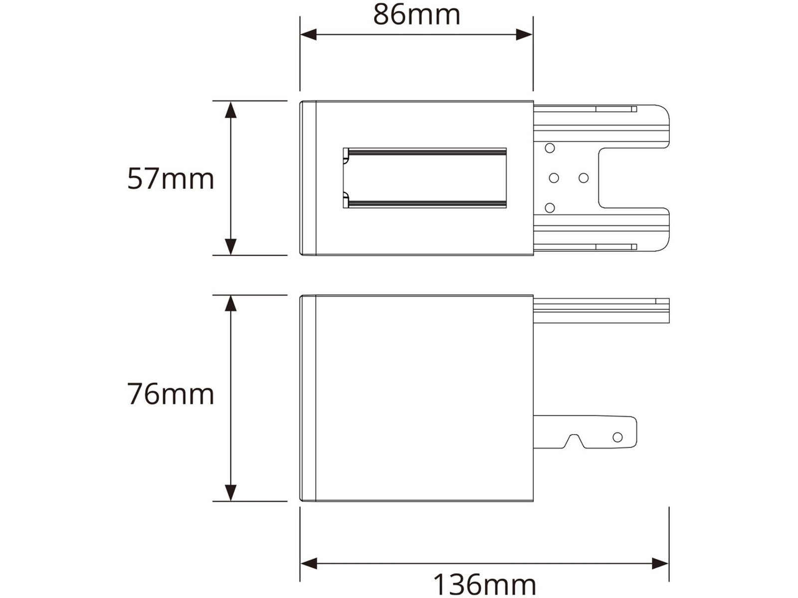 Pragmalux Skyline endekappe sort med Easy Air Sensor Module