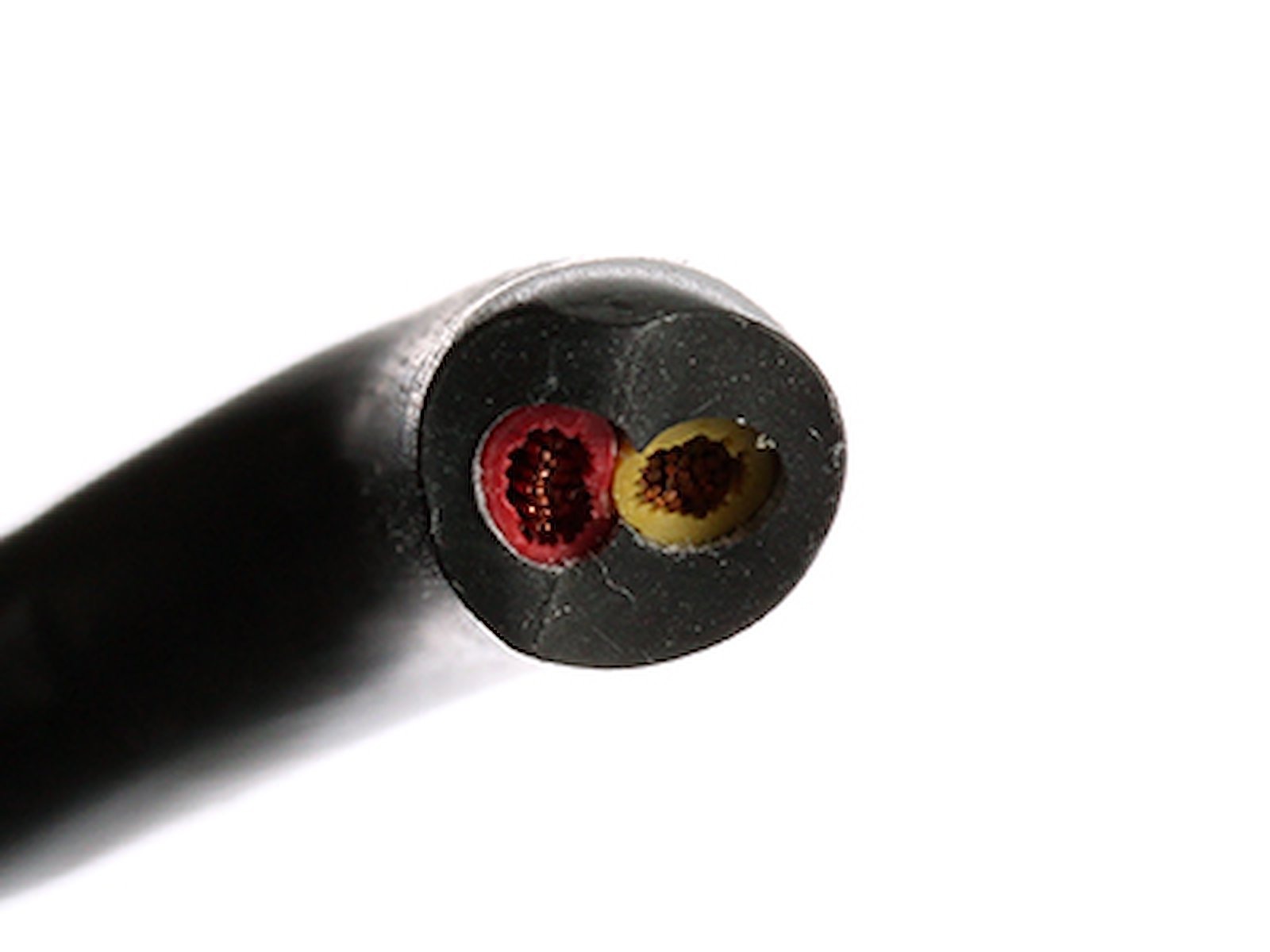 Kabel 2x2.5 sort rund 50 meter