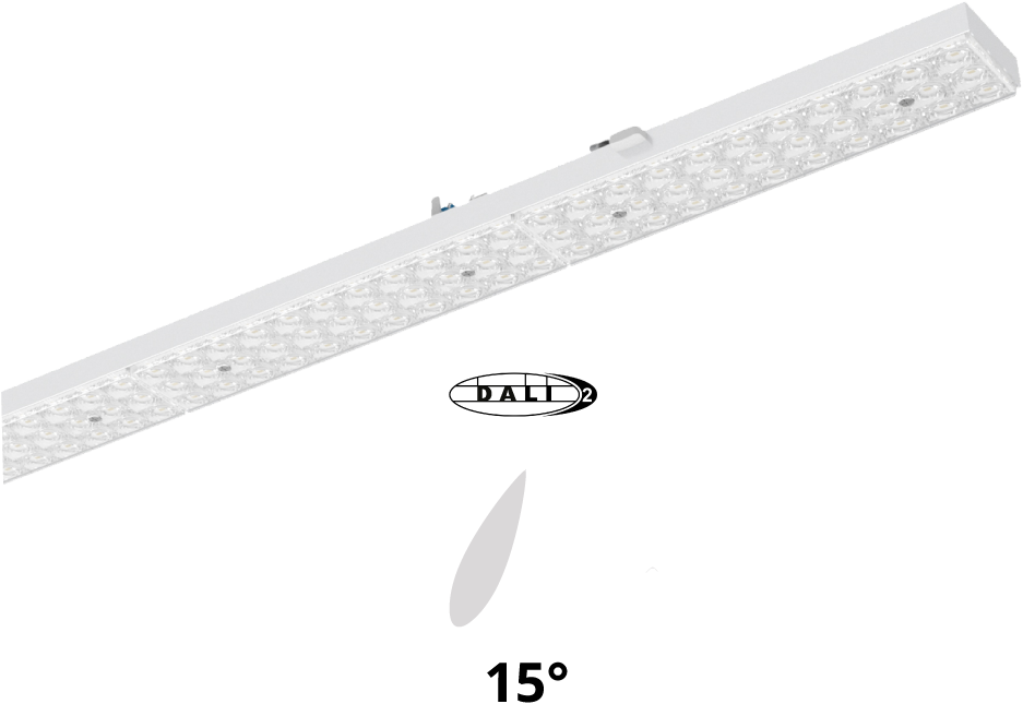 Pragmalux PRX-Line LED modul HO 1528mm 75W 12000lm 3000K asymmetrisk Venstre 15D DALI