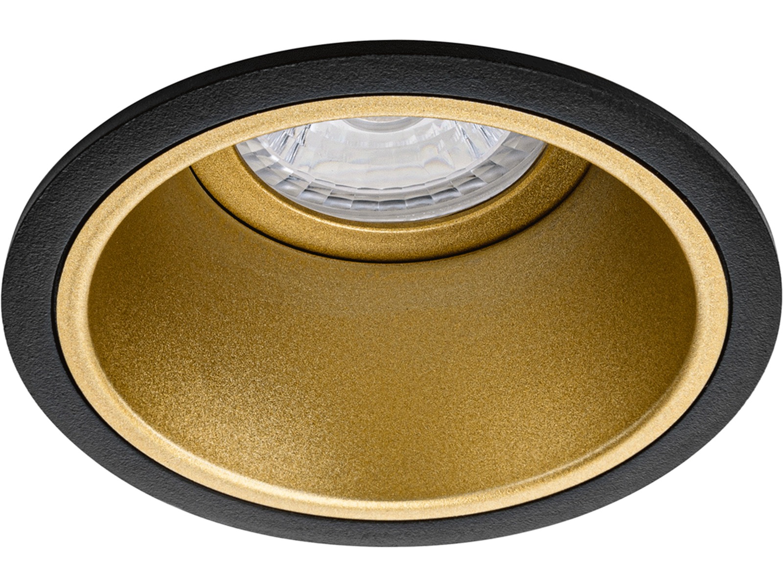 Pragmalux tilbagetrukket spot Mido rund sort RAL9004/guld RAL1003 - inkl. GU10 Fitting