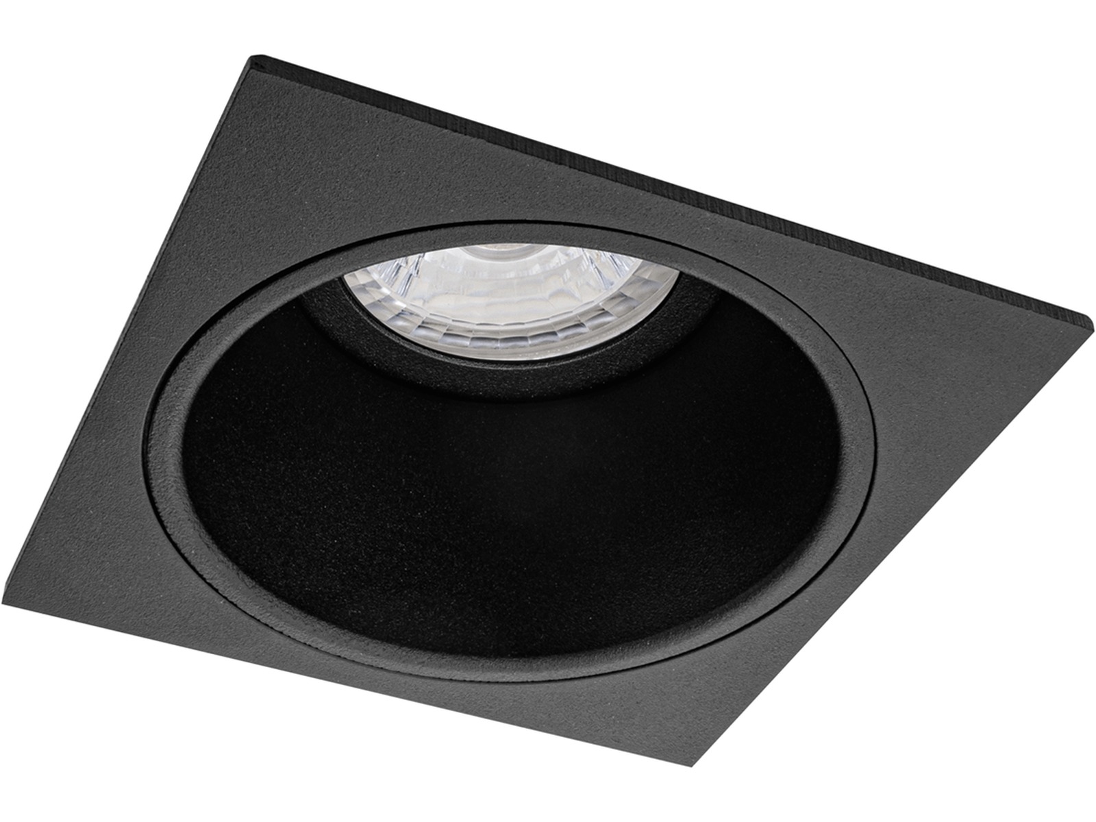 Pragmalux indbygget spot Mido firkantet sort RAL9004 - inkl. GU10 fitting