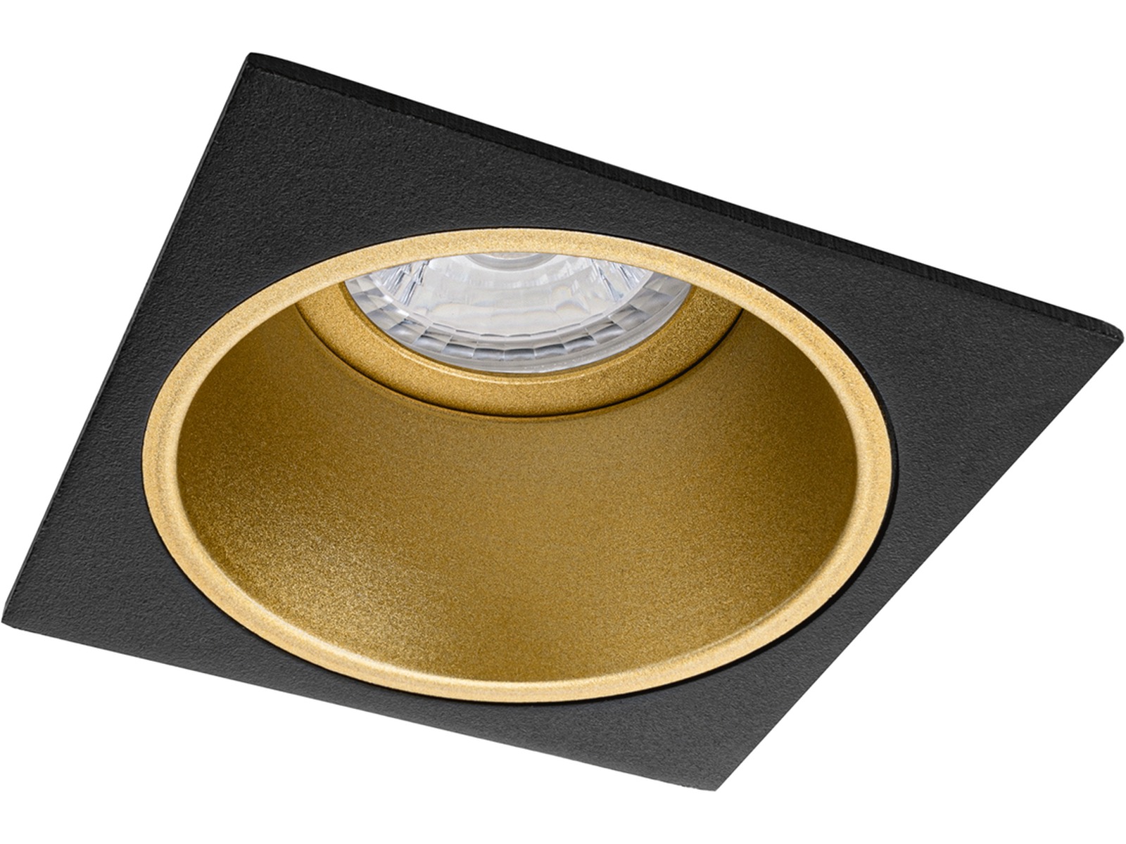 Pragmalux forsænket spot Mido firkantet sort RAL9004/guld RAL1003 - inkl. GU10 Fitting