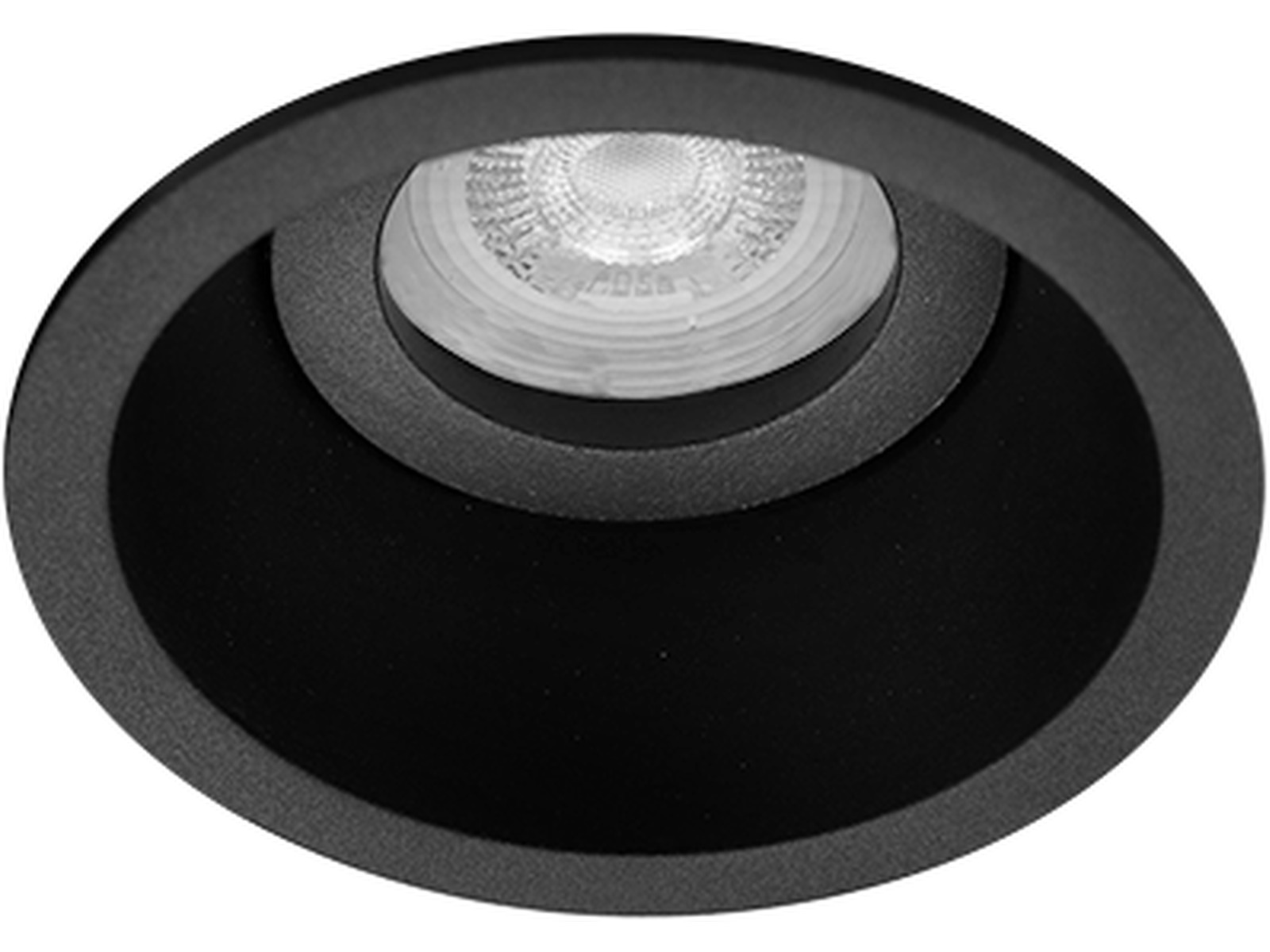 Pragmalux forsænket spot Zena rund tiltable sort RAL9004 - inkl. GU10 fitting