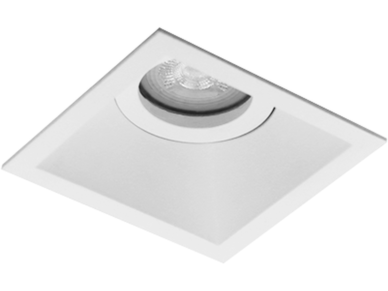 Pragmalux forsænket spot Zena firkantet tiltbar hvid RAL9003 - inkl. GU10 fitting