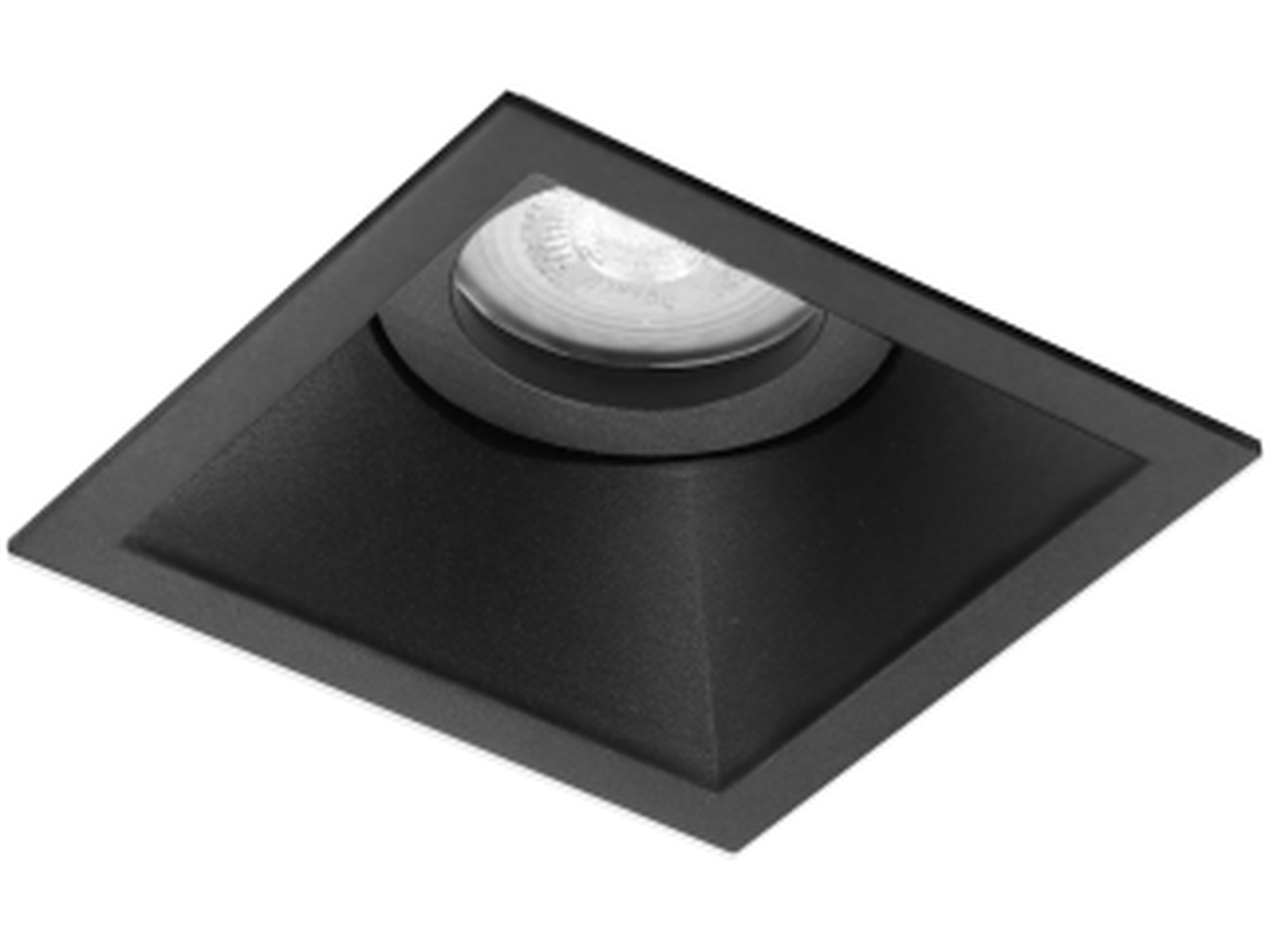 Pragmalux indbygget spot Zena firkantet tiltbar sort RAL9004 - inkl. GU10 fitting