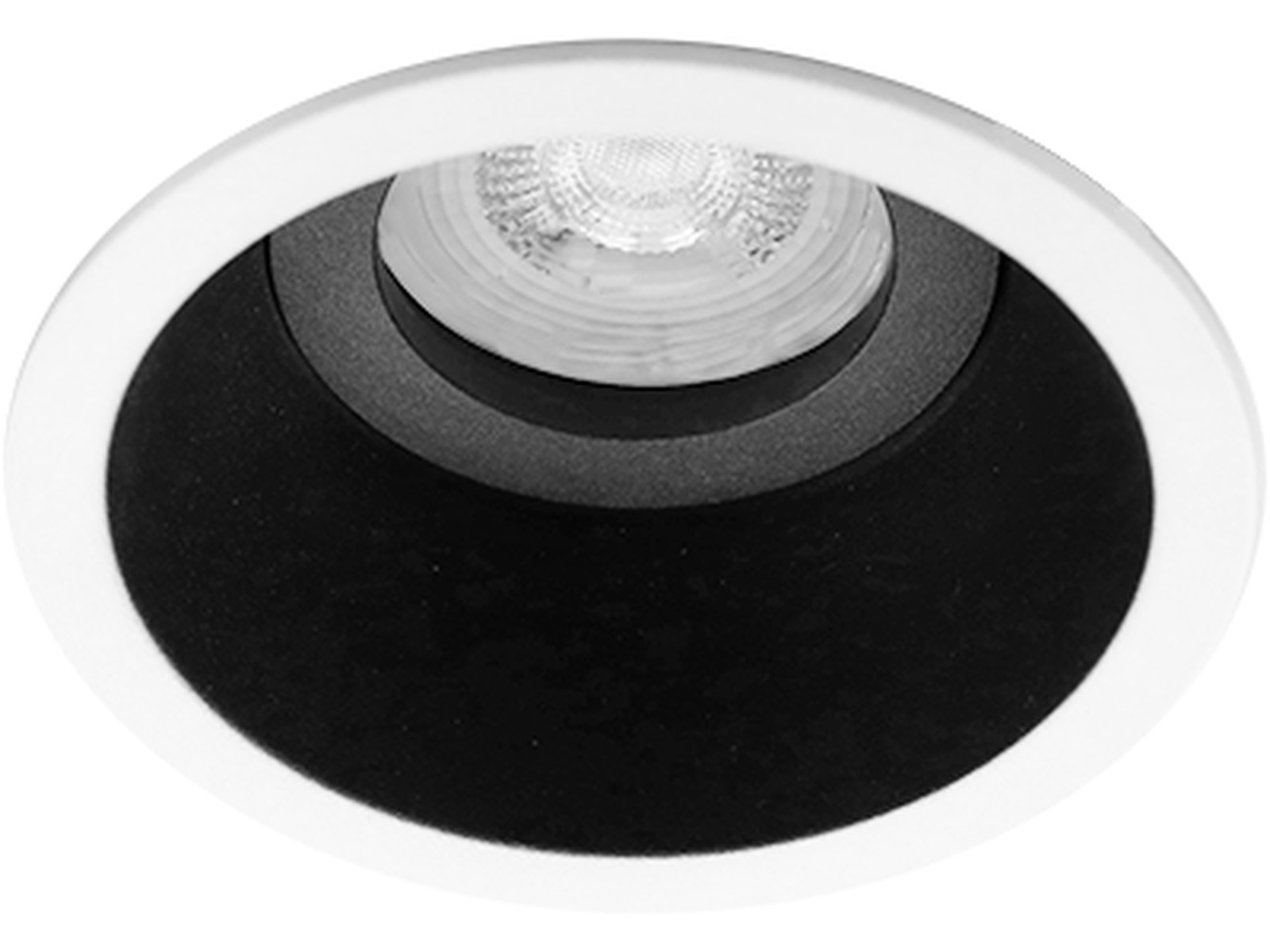 Pragmalux indbygget spot Zena rund tilbar hvid RAL9003/sort RAL9004 - inkl. GU10 fitting