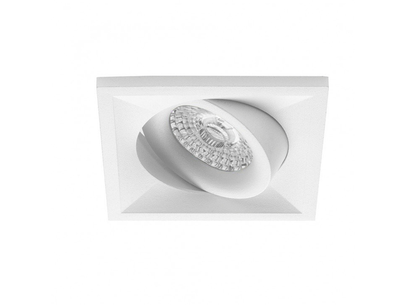 Pragmalux indbygget spot Quado firkantet tiltbar hvid RAL9003 - inkl. GU10 fitting