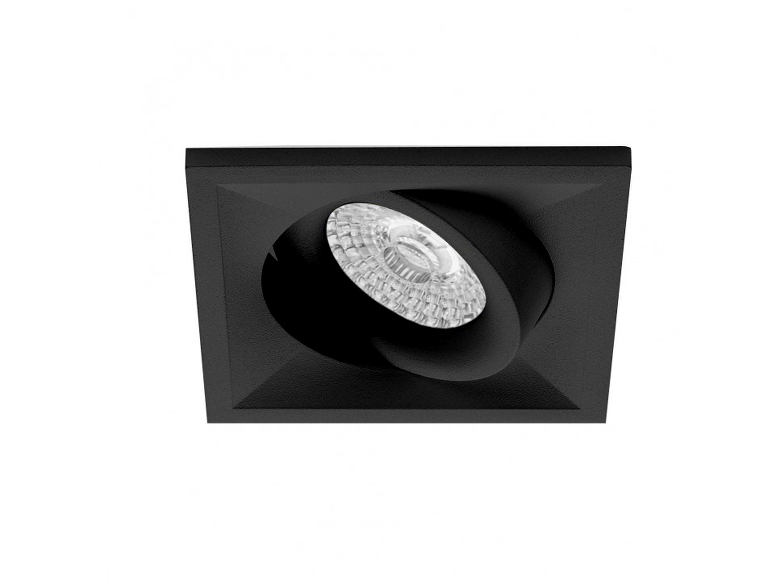 Pragmalux indbygget spot Quado firkantet sort RAL9004 - inkl. GU10 Fitting
