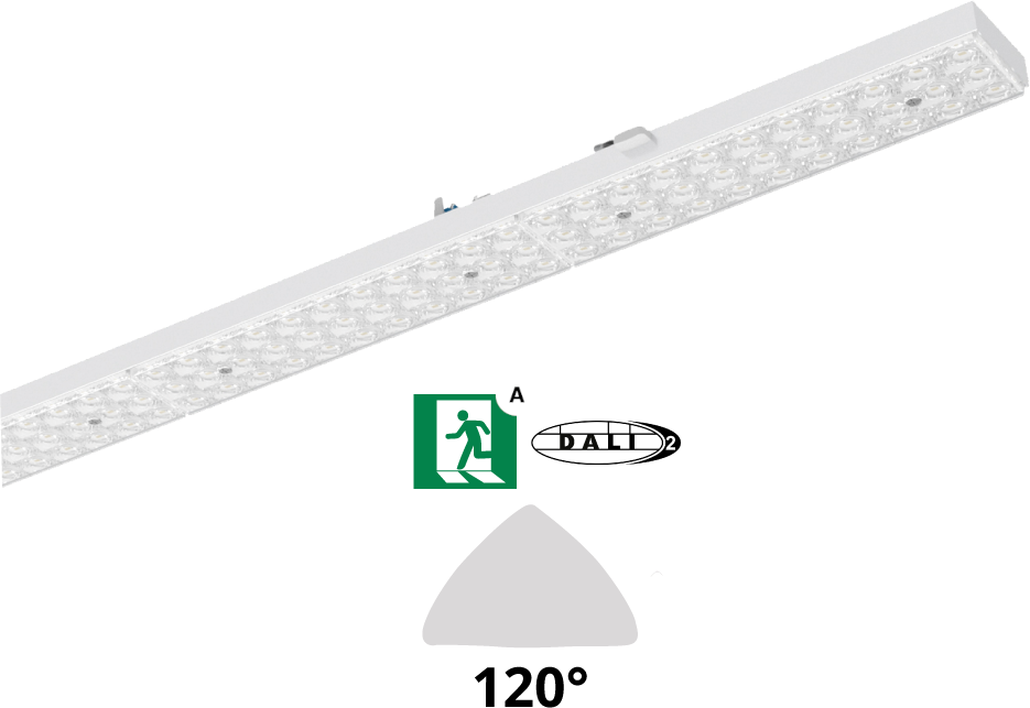 Pragmalux PRX-Line LED modul HO 1528mm 75W 12900lm 5000K 120D DALI +nødmodul HO 1 time selvtest