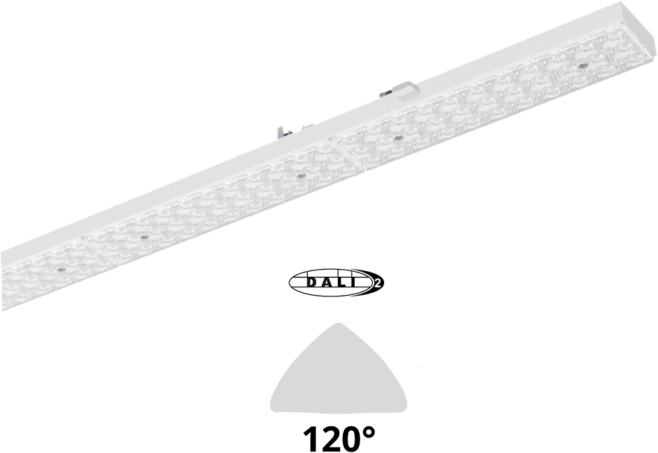 Pragmalux PRX-Line UO LED modul-hvid 2039mm 110W maks 17500lm 5000K 120D DALI