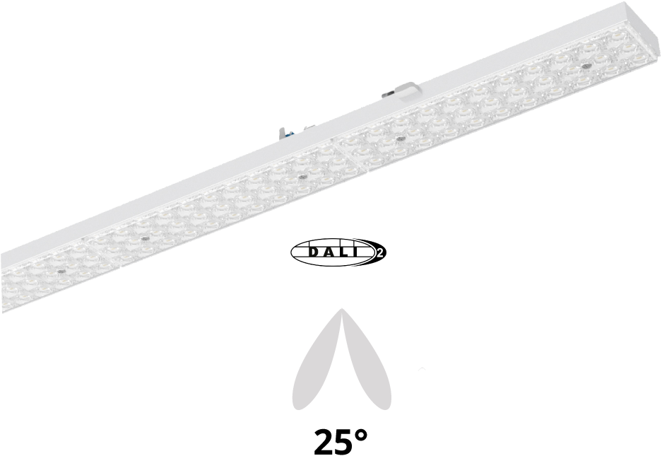 Pragmalux PRX-Line LED modul HO 1528mm 75W 12900lm 5000K asymmetrisk dobbelt 25D DALI