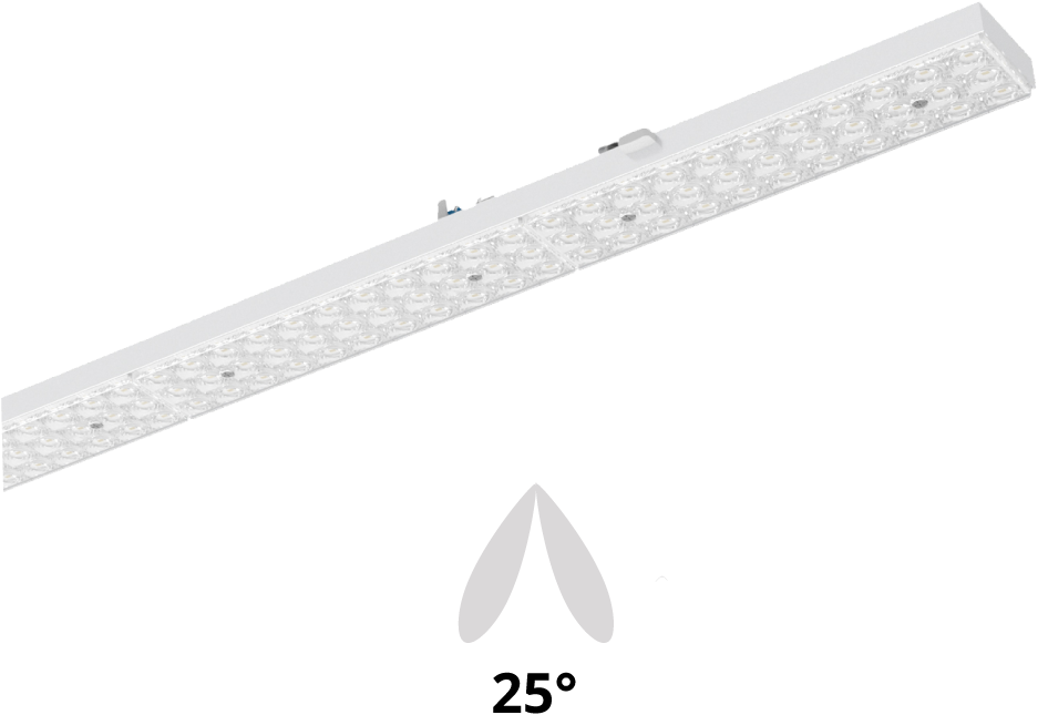 Pragmalux PRX-Line LED modul HO 1528mm 75-22W 12900-3785Lm 5000K asymmetrisk dobbelt 25D